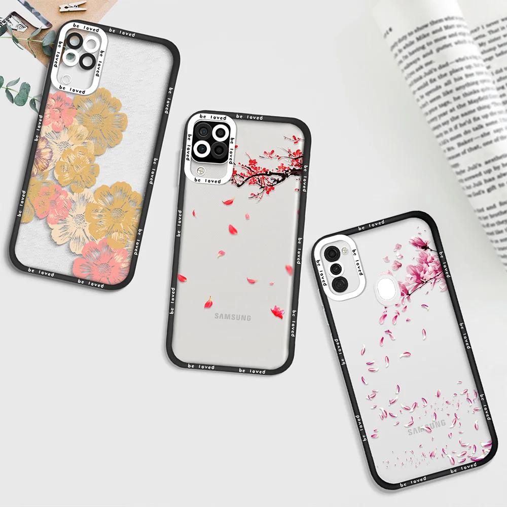 

Retro Fashion Flower Case for Samsung A52 A52S A53 5G A72 A11 A12 A71 A21S A32 4G S22 Plus S22Ultra Shockproof Soft Back Cover