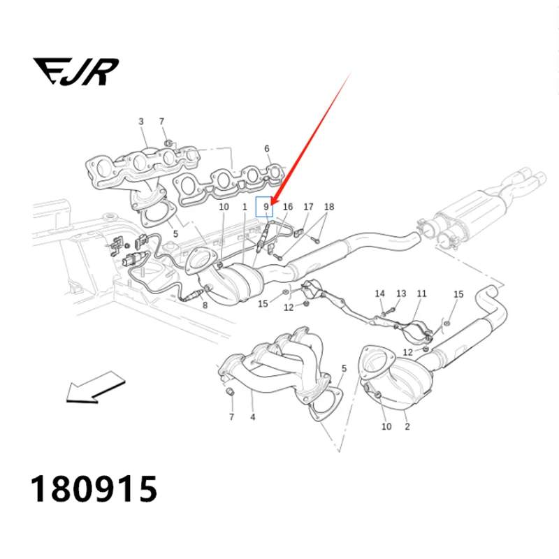 180915 0258006196 задний лямбда-датчик кислородный датчик для Maserati GRANCABRIO/granтуризм Ferrari F458