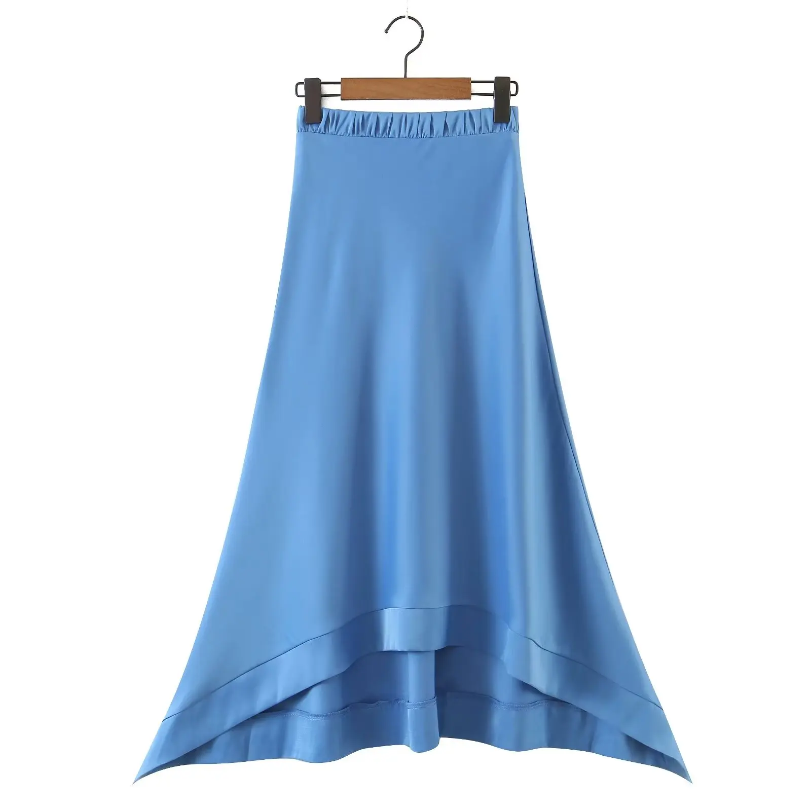 

summer asymmetry long skirt solid skirts a-line sexy vintage casual blue black colour vintage asymmetrical high waist skirt