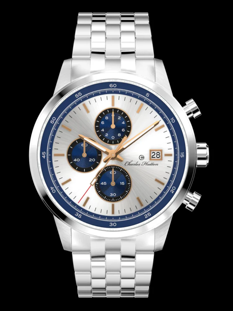 

Panda Watch Men Chronograph Watch Luxury 44mm Business Quartz Wristwatches Sports Chrono Clocks VD57 Movement Charles Hutton