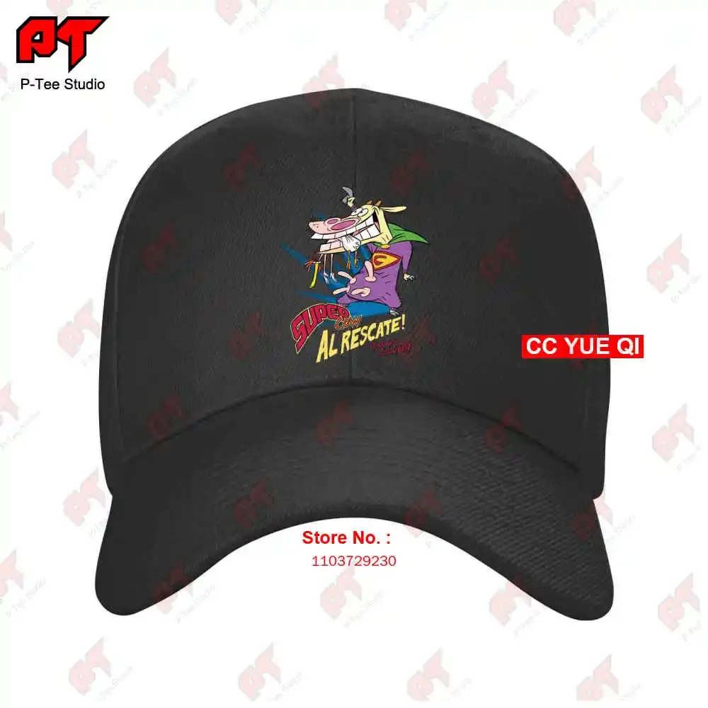Licensed Cow &amp Chicken Cartoon Super Al Rescate! Baseball Caps Truck Cap O2GV