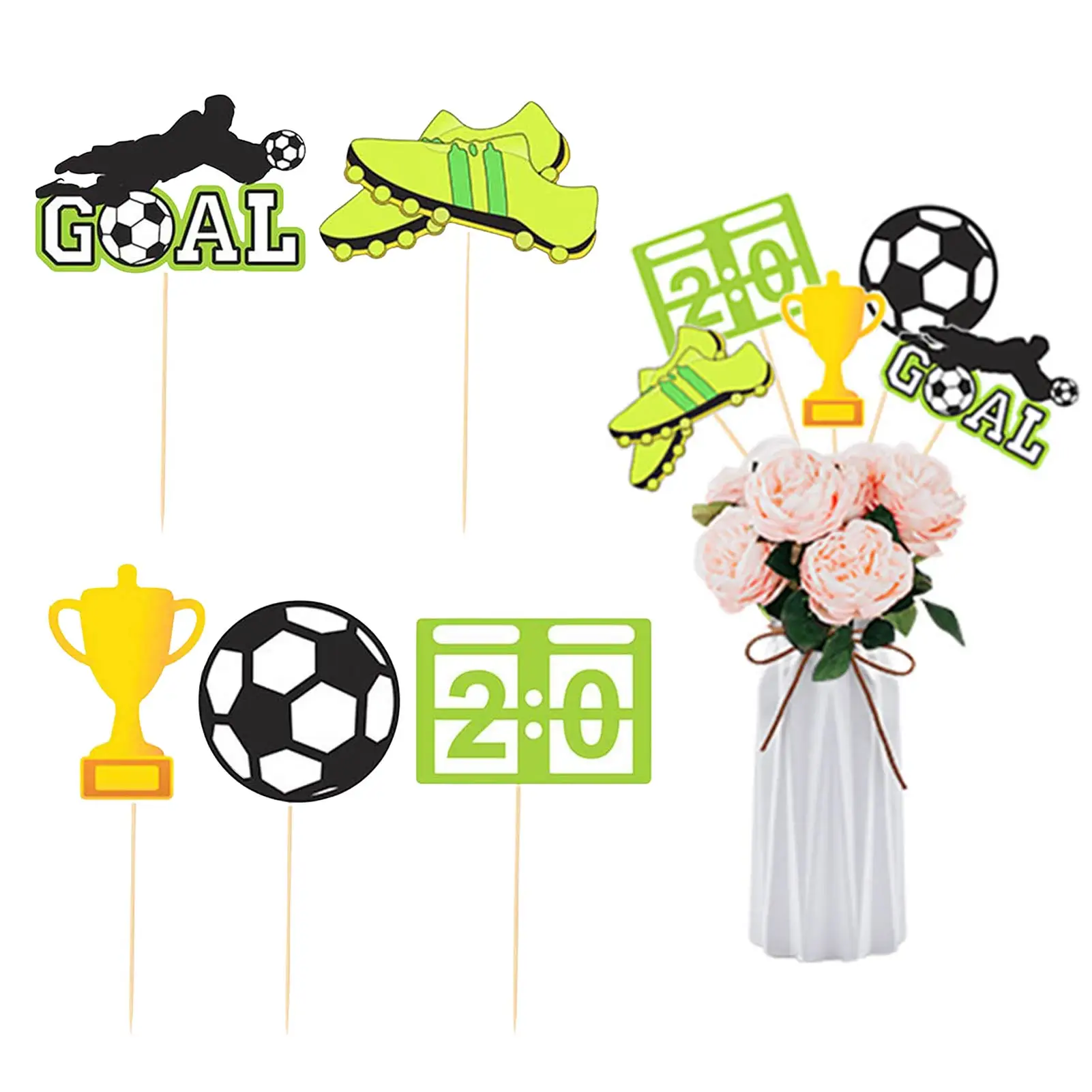 

Soccer Cake Topper Soccer Player Soccer Ball Cake Decorations Cake Topper For Soccer Theme Party Football Party Supplies Vase