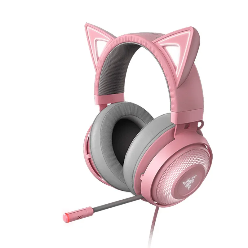 Проводная игровая гарнитура Razer Kraken Дешевая Kitty Edition Эргономичные игровые