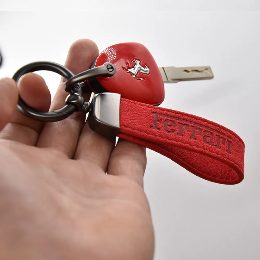 Брелок для ключей Ferrari Дизайнерский Модный мужской брелок из углеродного волокна