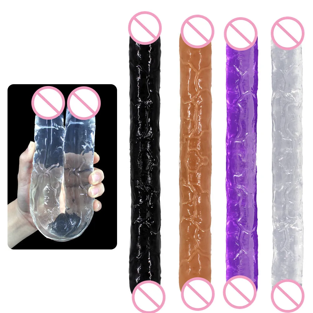 

Flexible Soft Jelly Dildo Double Dildo for Women Vagina Anal Double Ended Dong Artificial Penis Gay Lesbian Sex Toys