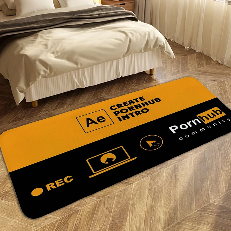 Foot Mat V-Pornhubs Washable Non-slip Kitchen Rug Aesthetic Rugs for Bedroom Carpet Living Room Carpets Decorating Bathmat