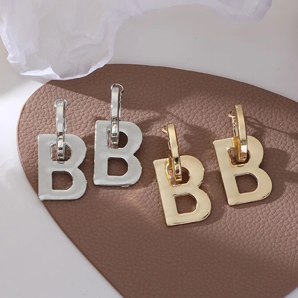 

Fashion Women Drop Earrings Letters B Hip-Hop Style New Model Fashionable Personalized Graceful For Women