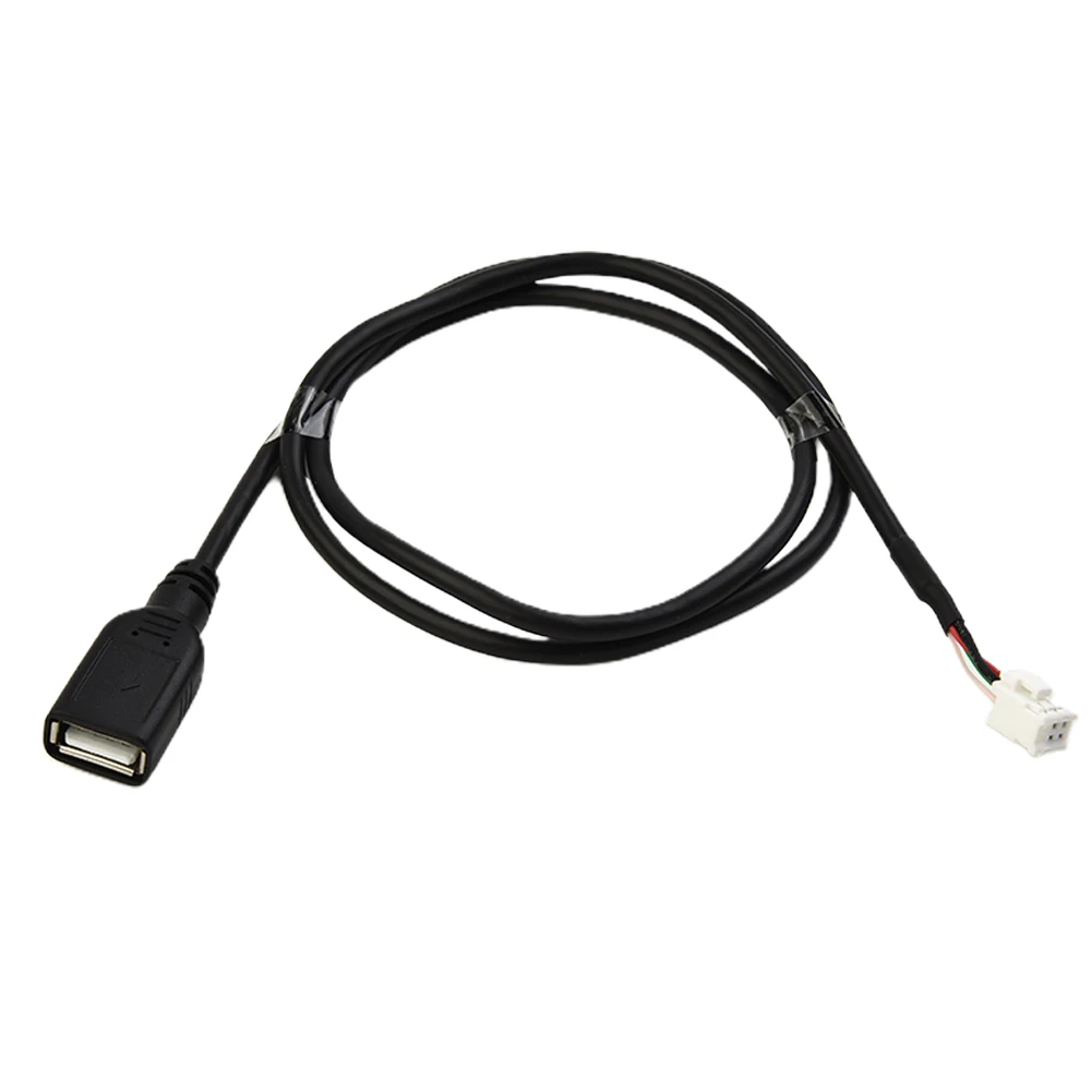 

Durable Practical Quality Car USB Cable Adapter Part Stereo 2pcs 4Pin & 6Pin 75CM Accessories Connector Extension