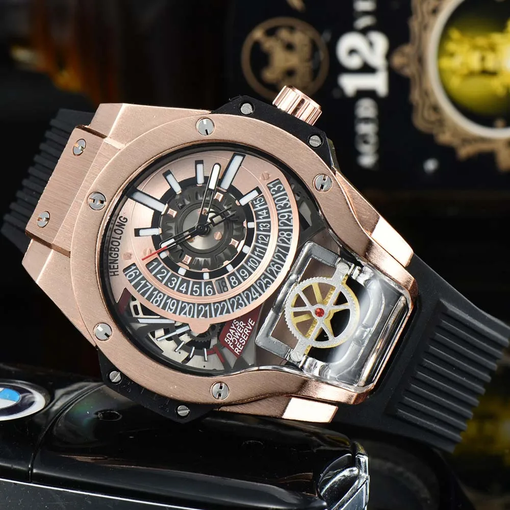 

New Classic Original Brand Mens Watches Luxury Warcraft Dial MP-09 Automatic Date WristWatch Sports Waterproof Quartz AAA Clocks