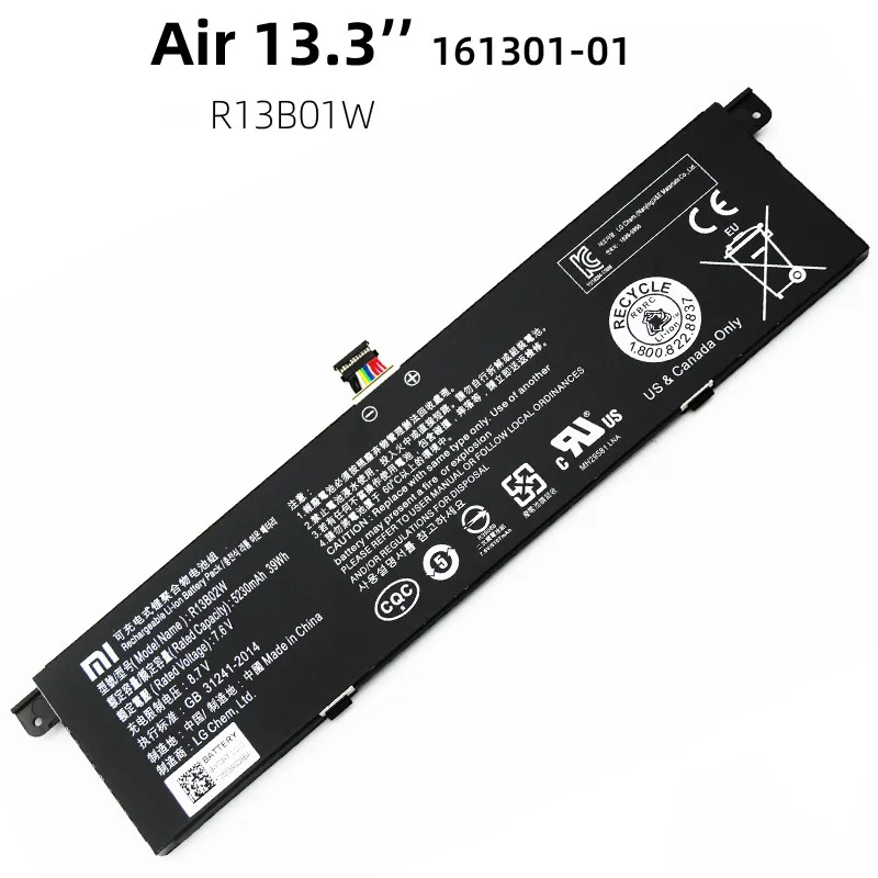 

Оригинальный новый аккумулятор R13B01W R13B02W для ноутбука Xiaomi Mi Notebook Air 13 13,3 дюйма 161301-01 Series Tablet