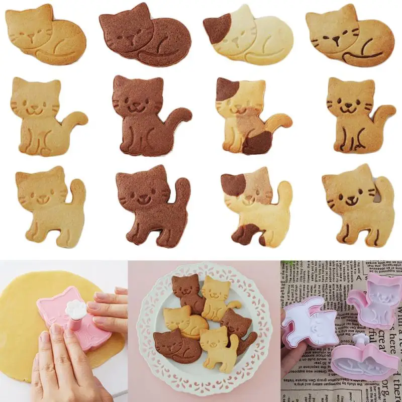 

/Набор креативные формы для печенья в виде милого кота, кухонная форма для выпечки «сделай сам», резак для помадки, резак для печенья, форма для выпечки тортов, кухонные принадлежности