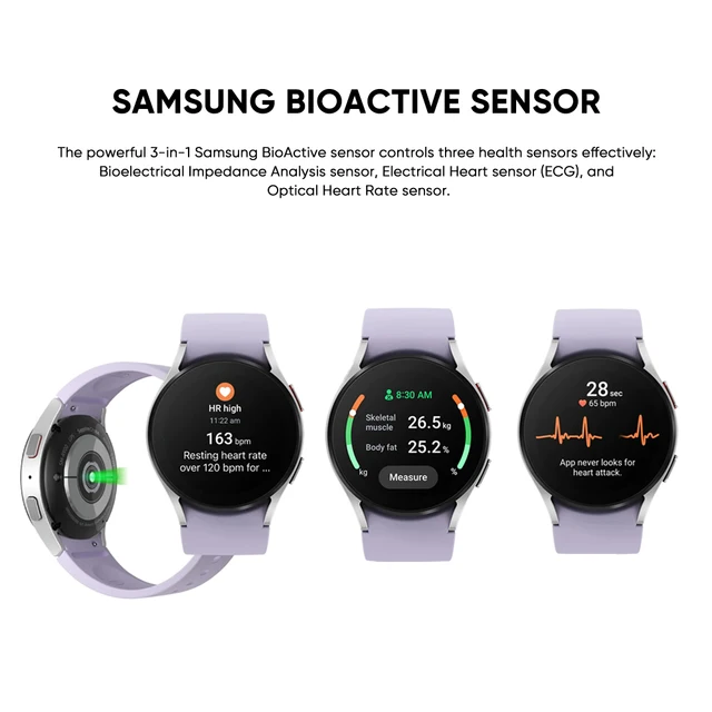 2022 Samsung Galaxy Watch 5 Smartwatch Sapphire Glass Display Blood Pressure Measurement ECG Fitness Watch For Galaxy S23 Ultra 5