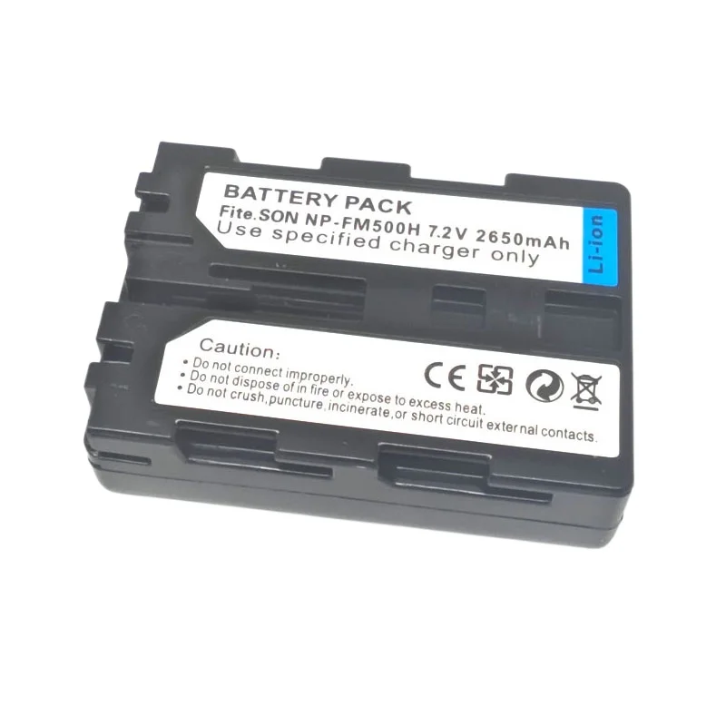 Фото NP-FM500H 7,2 В 2650 мАч Аккумулятор для камеры + зарядное устройство для SONY R1 для Alpha SLT A57 A58 A65 A77 A200 A300 A350 A99 A550 A560 A580 A700 №5