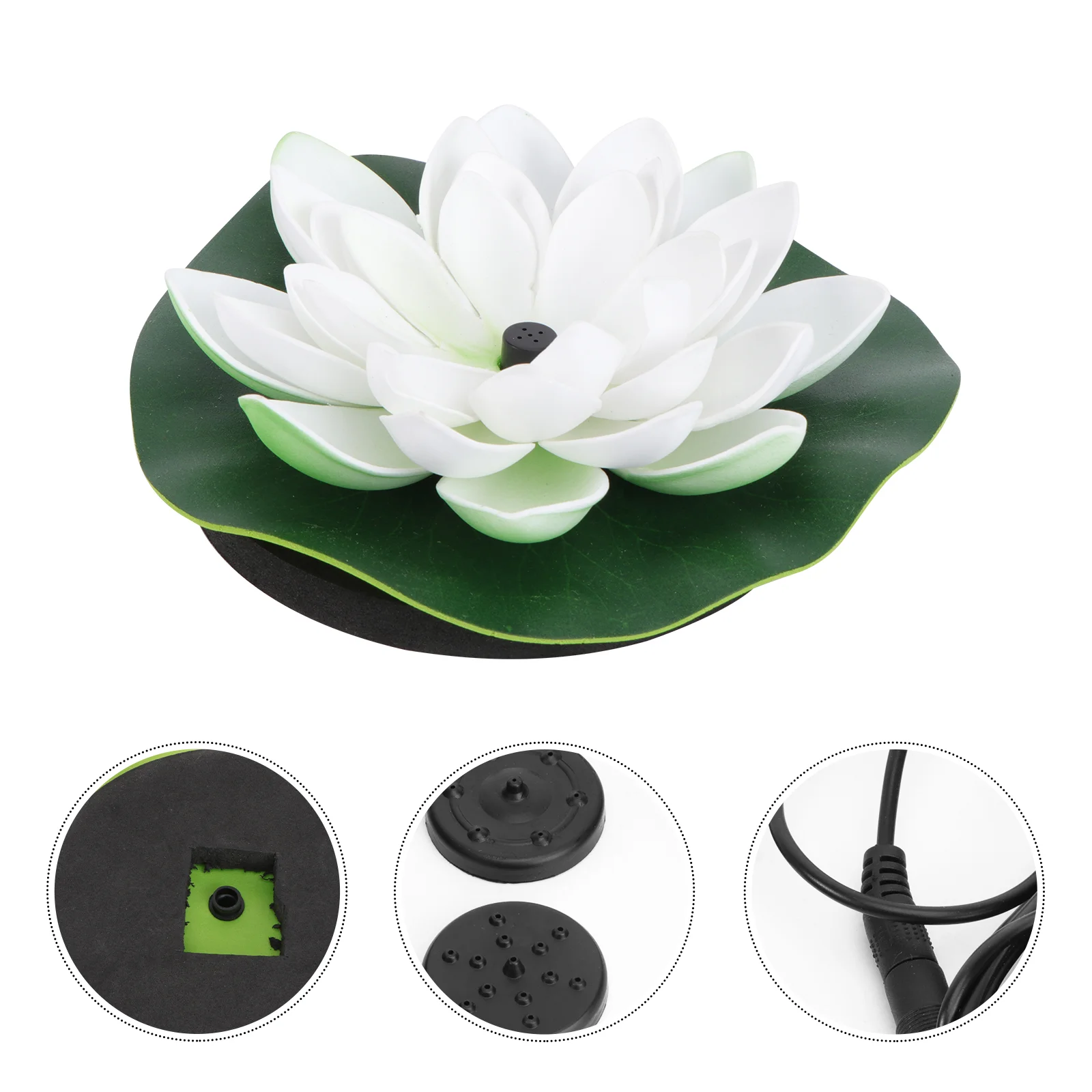 Солнечный фонтан мини-водяной сад пруд для рыбы плавающий свет лотоса лампа