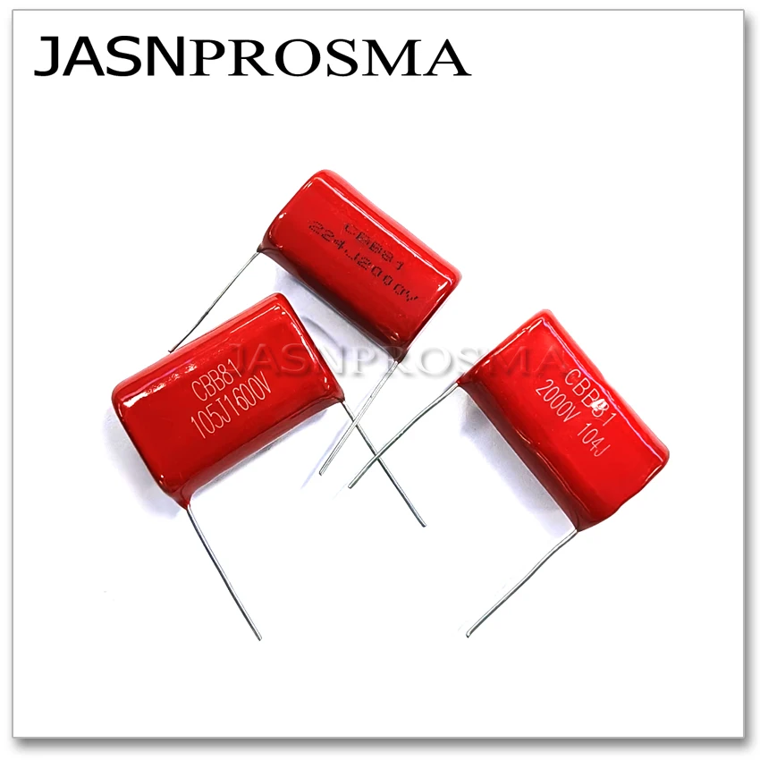 Фото Конденсатор JASNPROSMA CBB шаг 30 мм 1600 В 2000 В 2 кВ 100 шт. 100NF 220NF 330NF 1 мкФ 104J 224J 334J 105J 5% металлизированная пленка №3