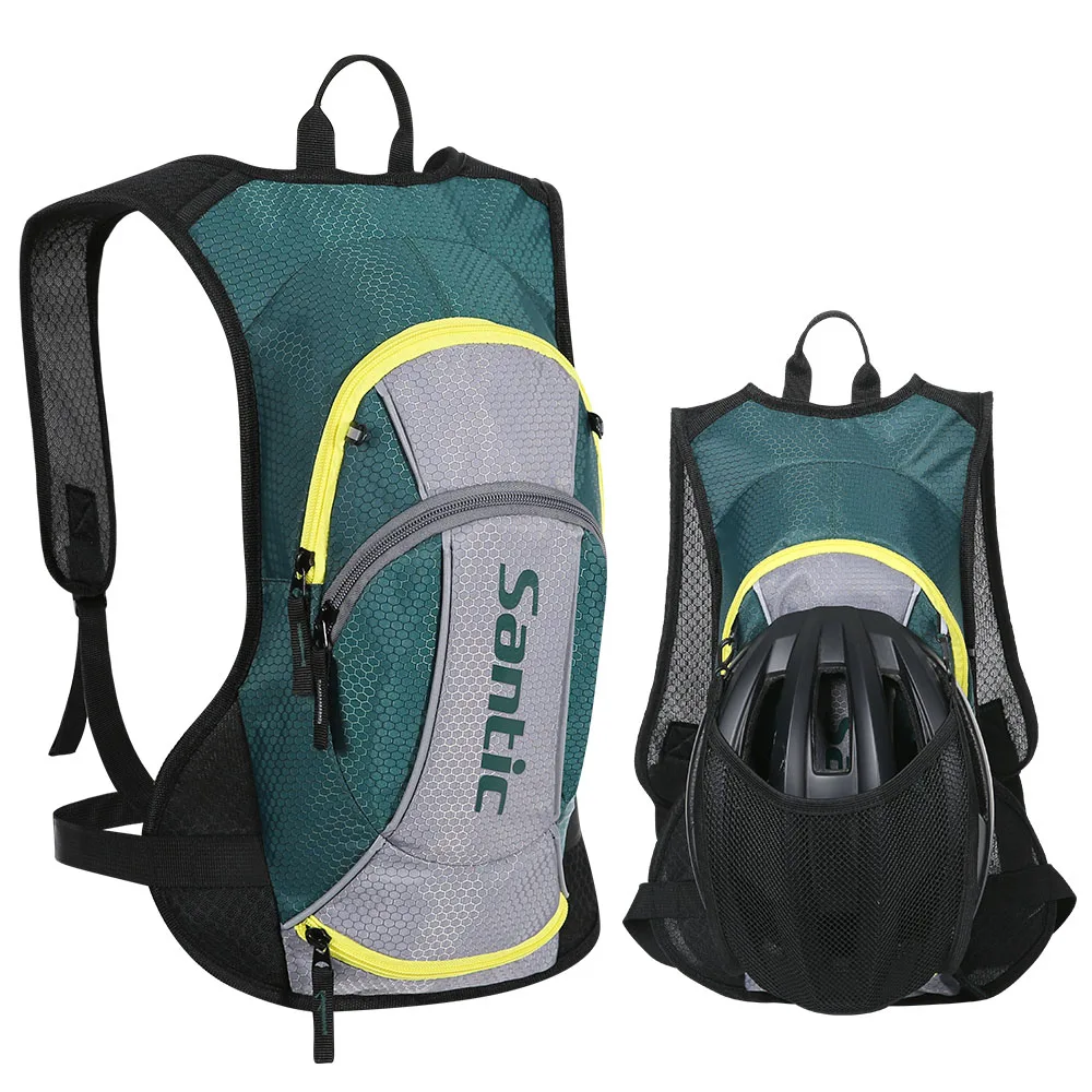 Santic Cycling Backpack Light Portable Waterproof Cycling Bag Storage Helmet Outdoor Sports Climbing Bag Reflective Bicycle Bag