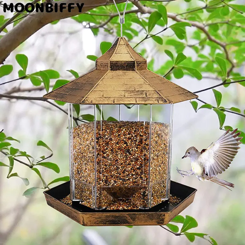 Outdoor Container With Hang Rope Feeding House Type Bird Fee