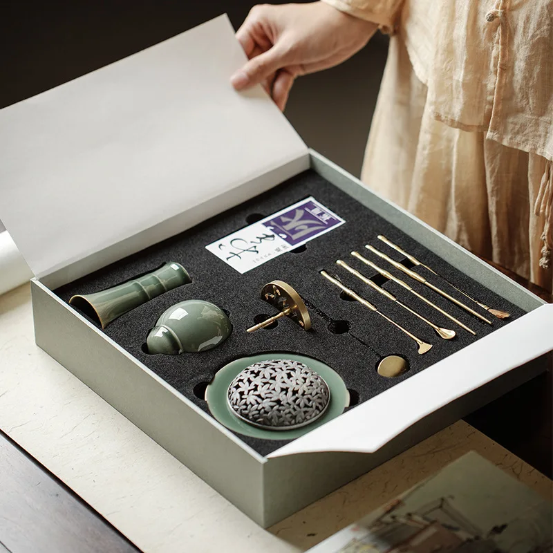 

Incense Dao Hit Incense Seal Set Pure Copper Incense Burner Tool Incense Tool Entry Sandalwood Incense Burner Incense Clench