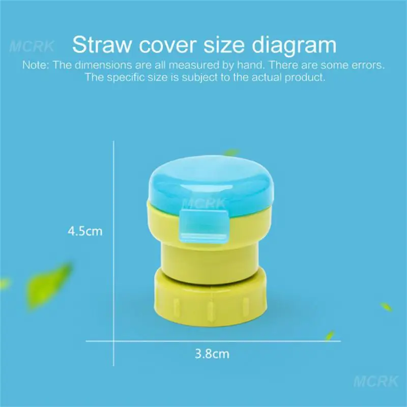 Kids Water Bottle Cap Spill Proof Juice Soda Water Bottle Twist Cover Cap with Straw Safe Drink Straw Sippy Cap Feeding for Kid