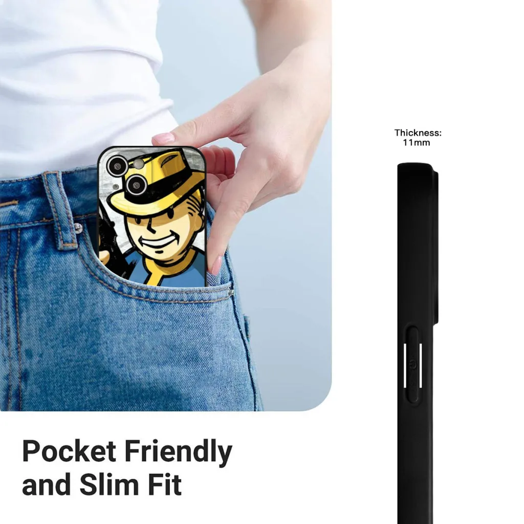 Чехол для телефона iPhone 15 Pro Max Plus мягкий силиконовый чехол S-Shelter Games F-FalloutS