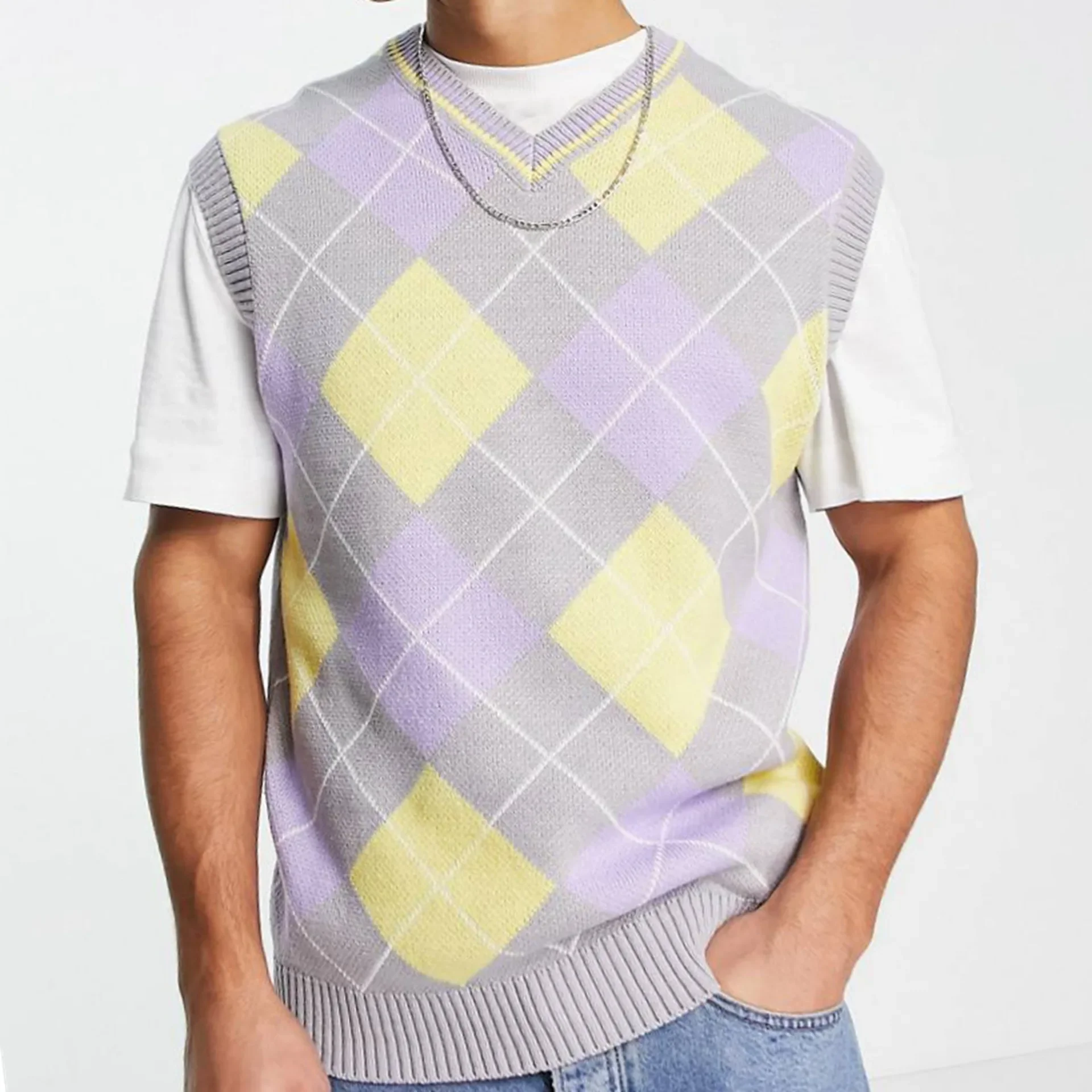 Европейская и американская Молодежная весенне-осенняя трикотажная одежда для