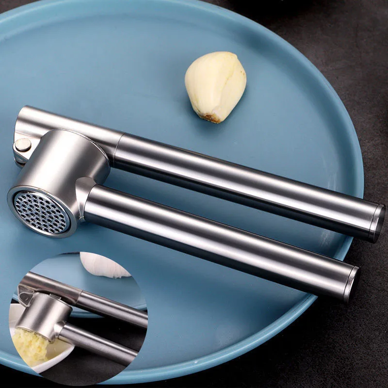 

Stainless Steel Longer Handle Garlic Crusher Garlic Press More Easier Garlic Squeezer Manual Ginger Mincer Masher Kitchen Gadget