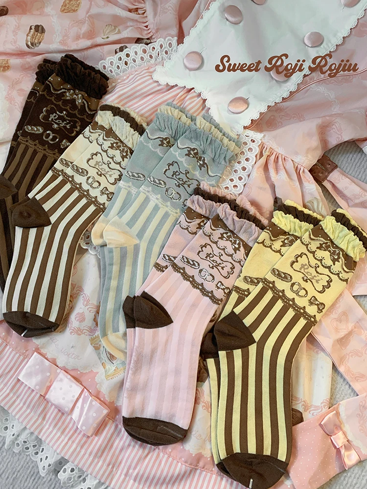 Женские носки Lolita осенние хлопковые jk милые в стиле Харадзюку