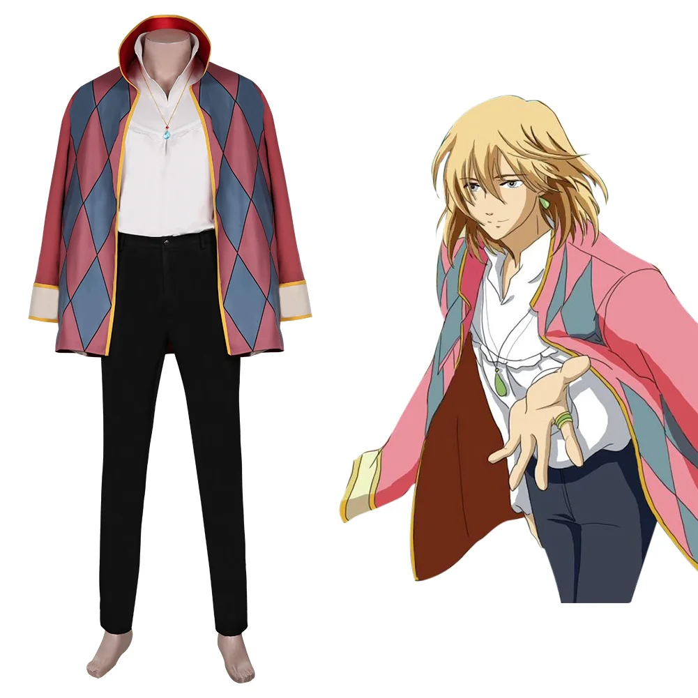 

Movie Howl's Moving Castle-Howl Cosplay Costume Cloak Outfits Halloween Carnival Suit