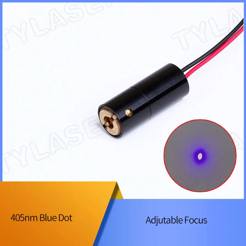 Módulo de diodo láser de punto azul de grado Industrial, dispositivo de diodo láser de 405nm, 1mW, 5mW, 10mW, 20mW, 30mW, D8X30mm