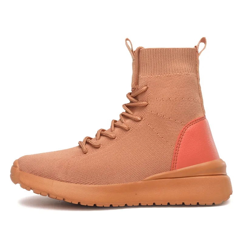 STRONGSHEN Women Running Shoes Flats Fashion Sneaker Sports Socks Shoes Breathable Casual Elasticity Vulcanize Ankle Boots