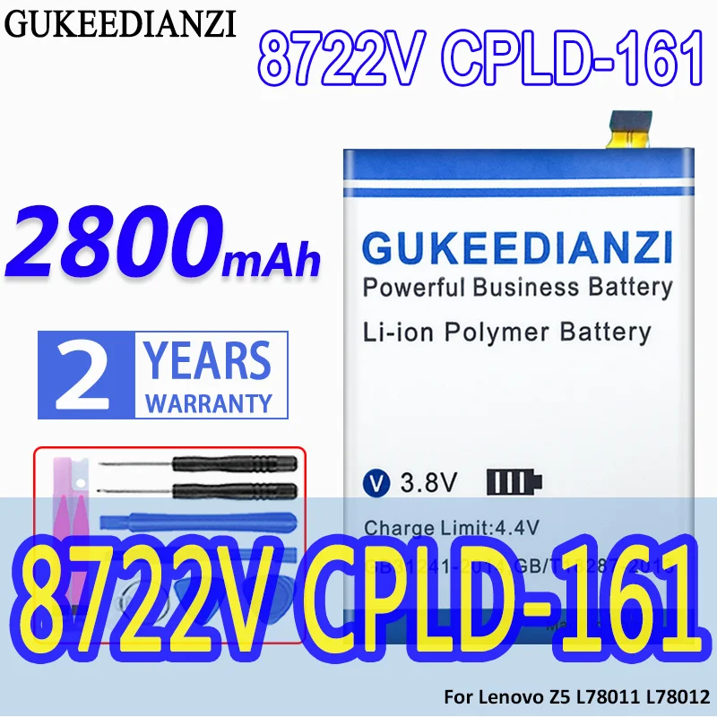 

High Capacity GUKEEDIANZI Battery 8722 V CPLD161 2800mAh For Coolpad 8722 8722V CPLD-161 CPLD 161 Mobile Phone Batteries