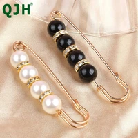 6pcs imitation pearl pearl safety pin brooch waist cinch anti exposure safety pin women girls scarf coat dress jewelry gift