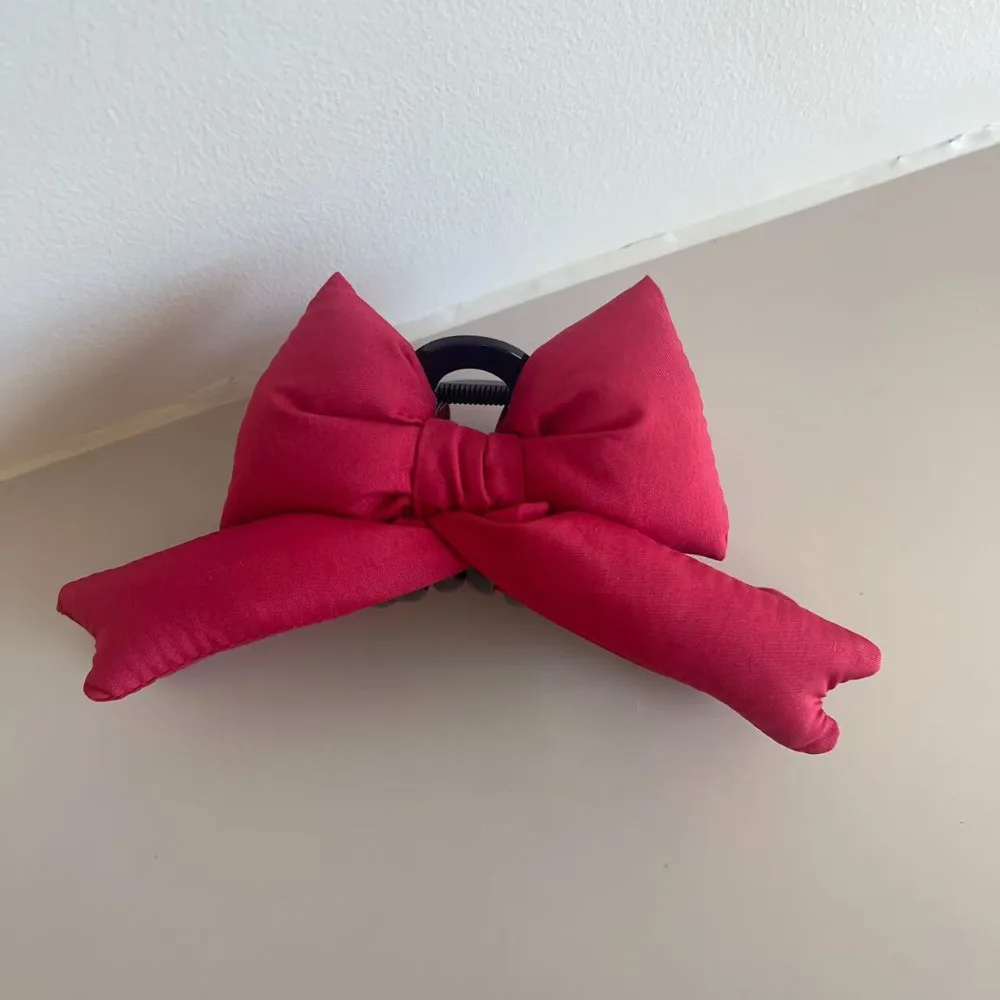 Модные большие заколки для волос с милым бантом женщин розовые черные в виде