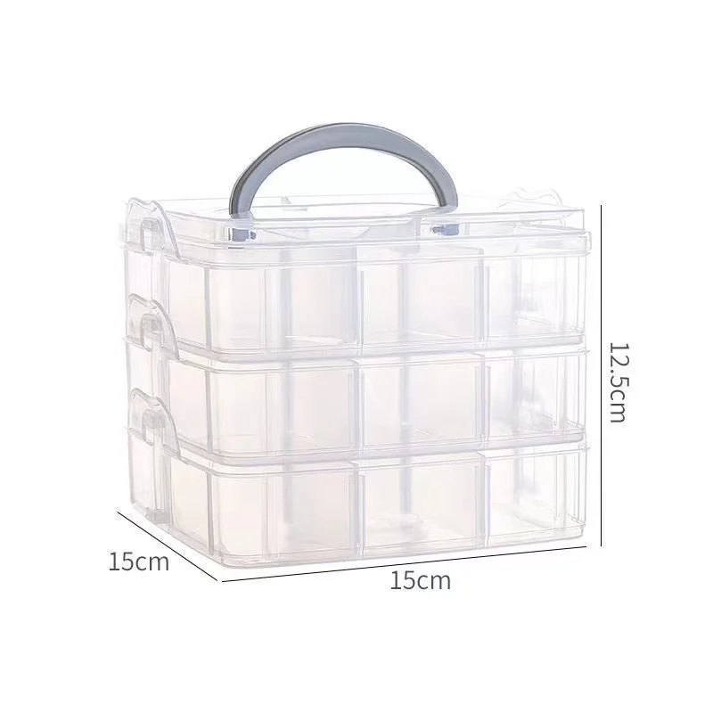 Пластиковая коробка для хранения с несколькими отделениями цвет в ассортименте