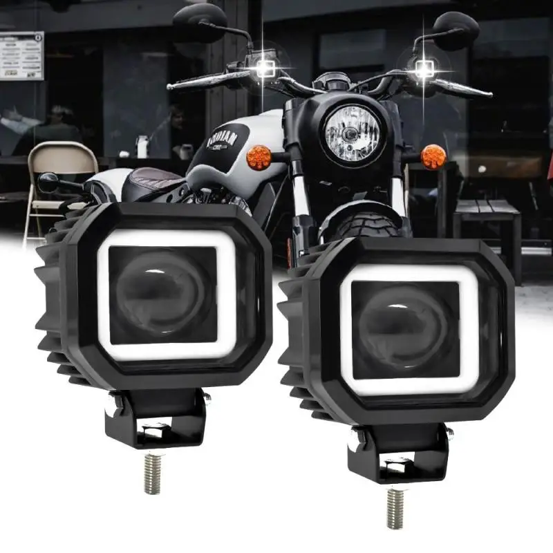 

Led Spotlight Durable 6000lm Led Work Light Multifunctional Superbright Angel Eye Fog Lamp Car Accessories Motorcycle Headlight