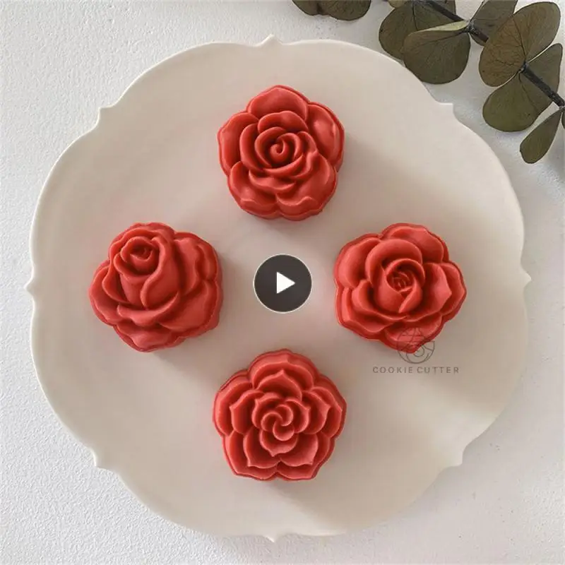 

Rose Easy Launch Moon Cake Mold Green Bean Cake Mold Various Patterns Hand Spring Tool Cake Tools Snow Skin Mooncake Die Spring