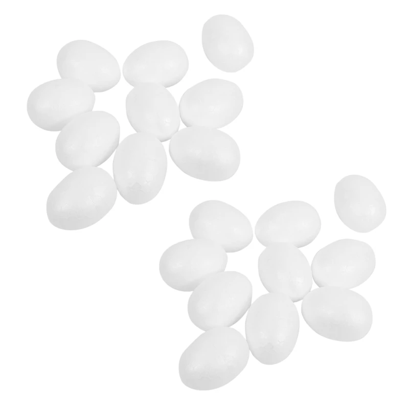 20 яиц из пенополистирола 6 см белое пасхальное яйцо декоративное для покраски или