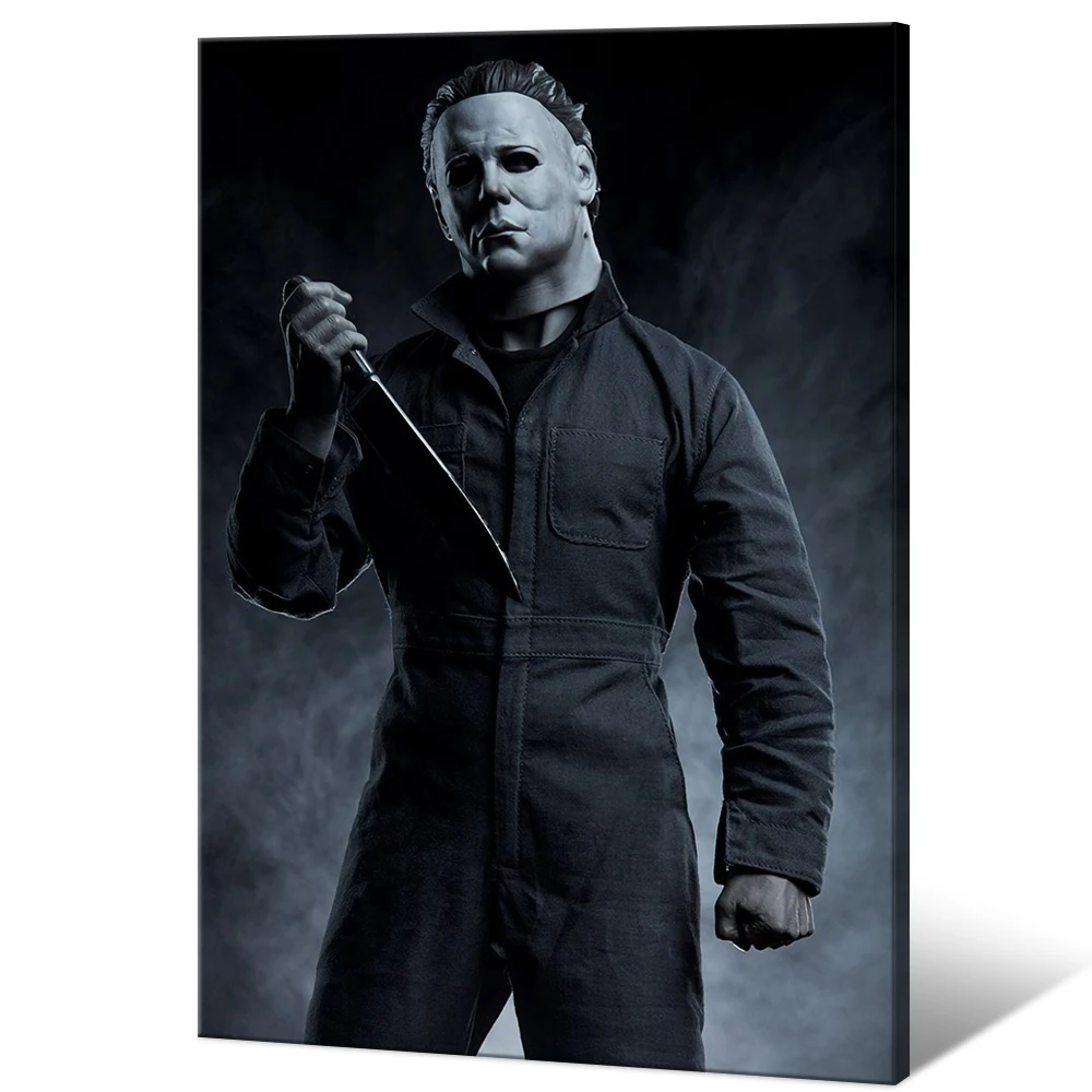 

Ужас Хэллоуин фильм постер с Майклом Майерс настенное искусство подвесная картина печать спальня декоративная живопись постеры комната эстетика