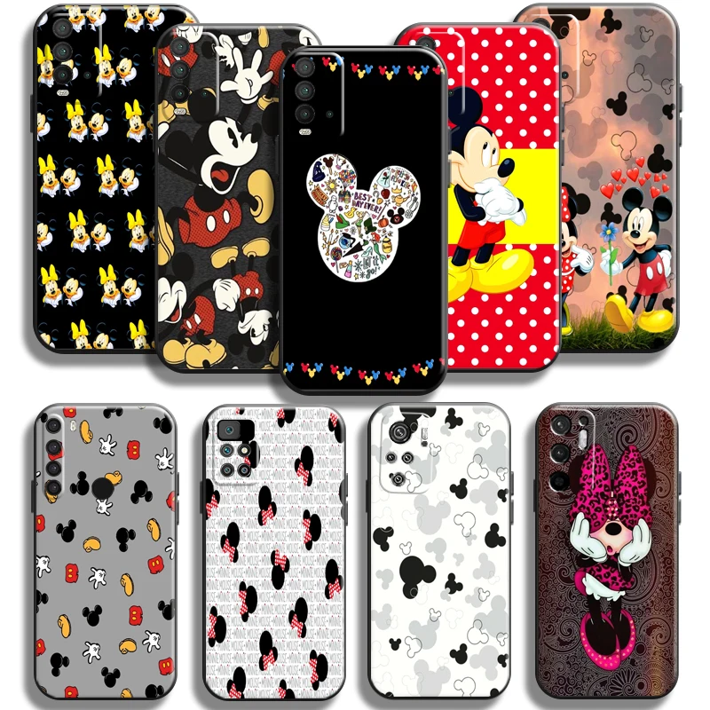 

Cartoon Mickey Minnie Mouse Phone Case For Xiaomi Poco M3 PRO 5G For POCO X3 Pro NFC X3 F3 GT Case Liquid Silicon Coque Black