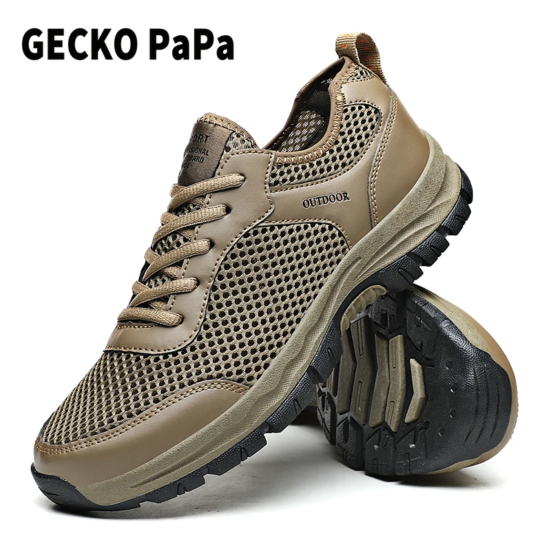 

Fashion Men Casual Shoes New Breathable Mesh Hiking Wading Shoes Outdoor Lightweight Comfortable Male Footwear Large Size 39-48