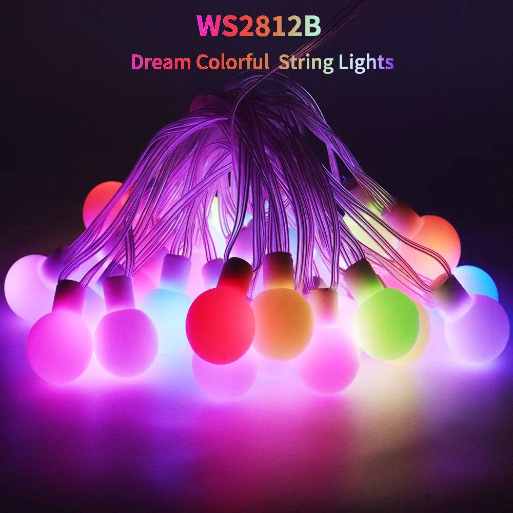 Светодиодная гирлянда WS2812B с круглыми шариками