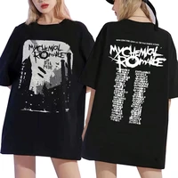my chemical romance 2007 tour double sided print t shirt men women candle punk band sign tops short sleeve homme cotton t shirt