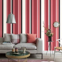 nordic red vertical stripes wallpaper modern simple girls kids bedroom backdrop wall covering non woven wall papers home decor