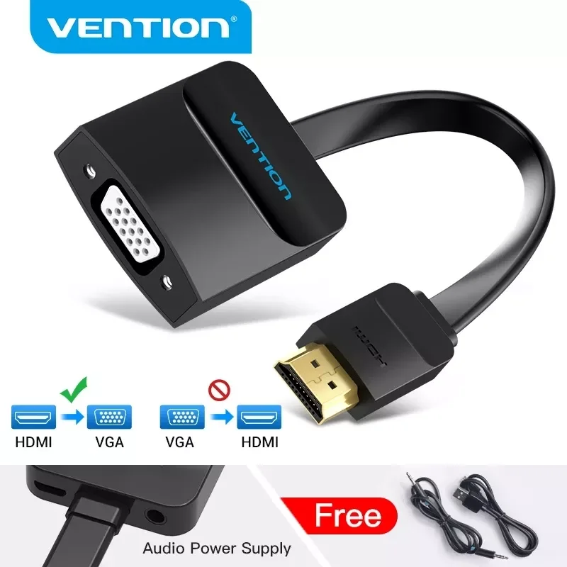 

2022New HDMI to VGA Adapter Cable for Xbox PS3 PS4 Laptop TV Box Support 1080P Digital Analog Audio HDMI to VGA Converter