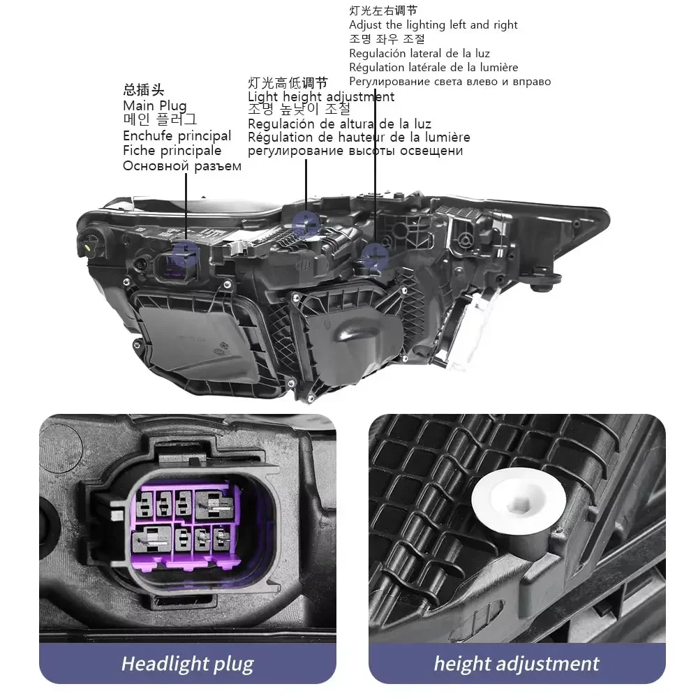 Фото Светодиодные фары в сборе для Audi A6 A6L C8 2019 2020 2021-2024, проектор, фары, дневные ходовые огни, автомобильные аксессуары №3