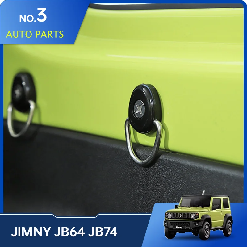 

Tail Box Tie-Down D Pull Buckle Screw Hook For Suzuki Jimny JB64 Sierra JB74 2019 2023 Car Interior Accessory ABS Stainless