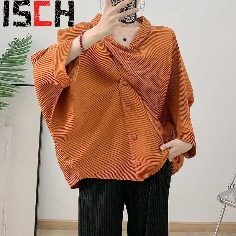 Плиссированная куртка с воротником-шарфом однотонное пальто на осень и зиму