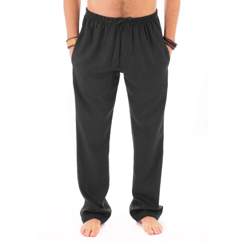 

2022 New Men's Cotton Linen Pants Male Summer Breathable Solid Color Retro Vintage Baggy Pants Trousers Fitness Streetwear S-5XL