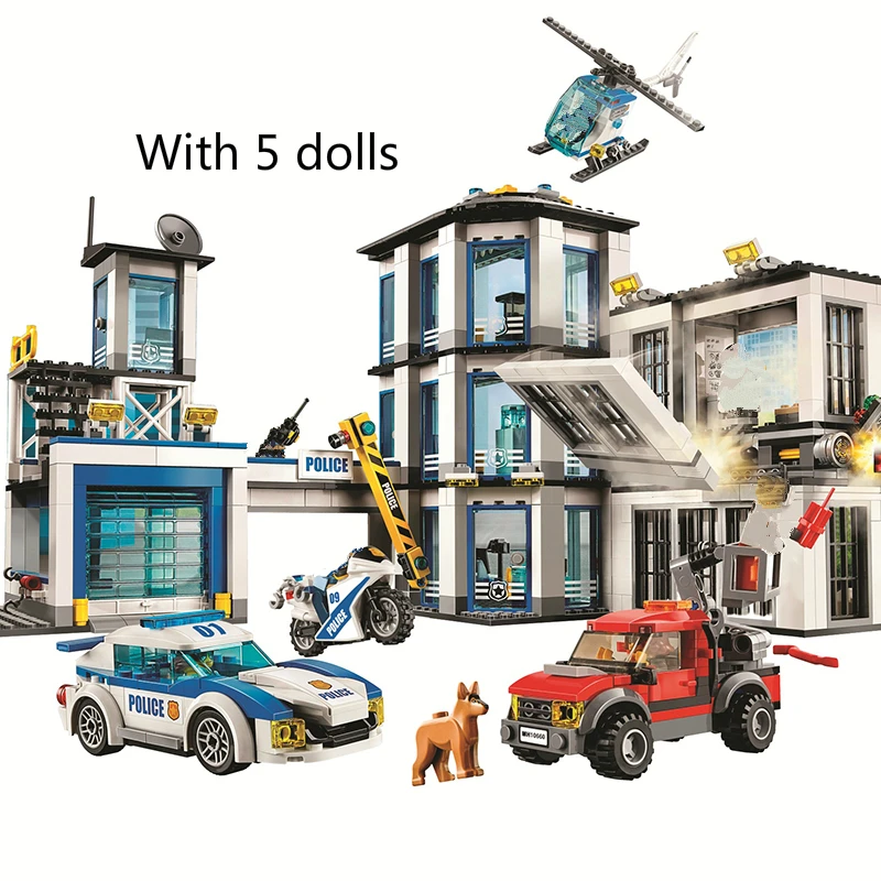 

894pcs City Series Police Station Building Blocks Bricks Compatible 60141 Set Model DIY Boys Toys for Children Christmas Gift