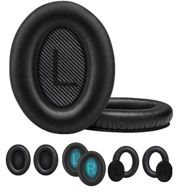 

Replacement 1 Pair Ear Pads Cover For BOSE QuietComfort 35 qc15 QC25 Headphones Ear Pads Headset Foam Cushion Black white